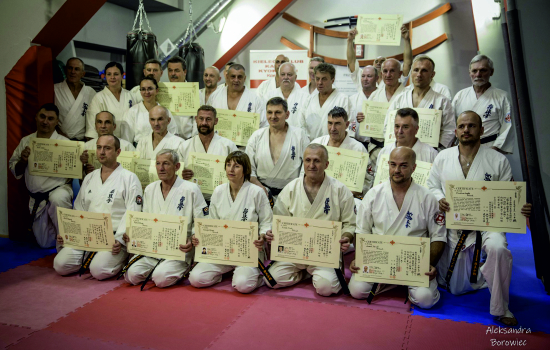 Uroczyste wręczenie pasów na stopnie mistrzowskie - 15.09.2021 Kielecki Klub Karate Kyokushin - Koronea - stopnie DAN